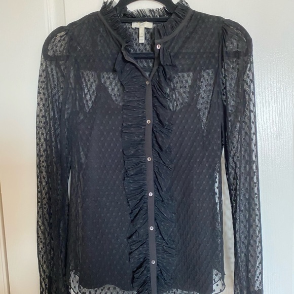 🖤 Black button up joie top - Picture 4 of 6